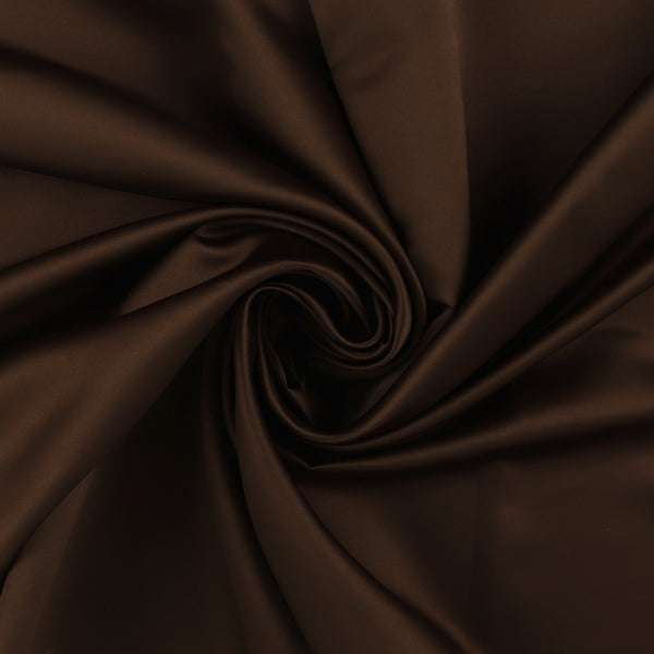 Solid CLICHY Matte satin - Chocolate