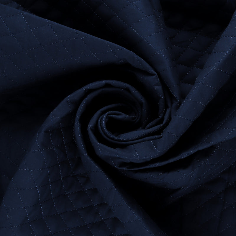 Coton piqué diamant - 001 - Marine