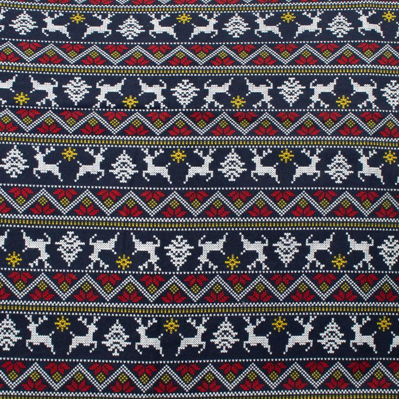 Grande largeur Flanellette imprimée - 002 - Marine