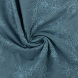 Wide Width Printed Flannel - 004 - Steel Blue