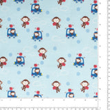 Grande largeur Flanellette imprimée - 006 - Bleu Pâle