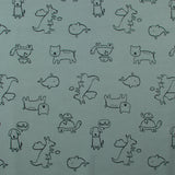 Wide Width Printed Flannel - 008 - Steel