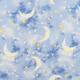 Wide Width Printed Flannel - JULIANA - 013 - Blue