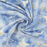 Wide Width Printed Flannel - JULIANA - 013 - Blue