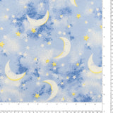 Wide Width Printed Flannel - JULIANA - 013 - Blue