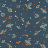Wide Width Printed Flannel - JULIANA - 014 - Air Force Blue
