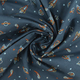 Wide Width Printed Flannel - JULIANA - 014 - Air Force Blue