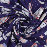 Wide Width Printed Flannel - JULIANA - 015 - Purple
