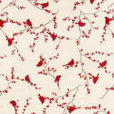 Wide Width Printed Flannel - JULIANA - 016 - White