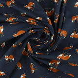 Wide Width Printed Flannel - JULIANA - 017 - Navy