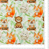 Grande largeur Flanellette imprimée -JULIANA - 018 - Blanc