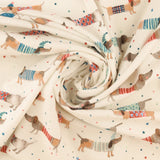 Grande largeur Flanellette imprimée -JULIANA - 019 - Blanc