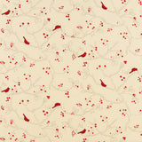 Wide Width Printed Flannel - JULIANA - 022 - Cream