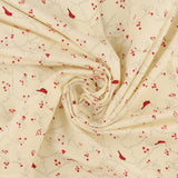Wide Width Printed Flannel - JULIANA - 022 - Cream