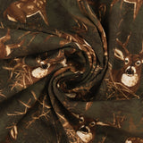 Grande largeur Flanellette imprimée -JULIANA - 023 - Vert foncé