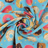 Wide Width Printed Flannel - JULIANA - 027 - Blue