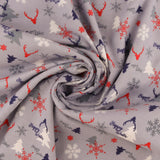 Wide Width Printed Flannel - JULIANA - 029 - Lilac