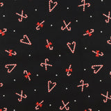 Wide Width Printed Flannel - JULIANA - 030 - Black