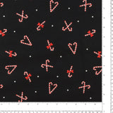 Wide Width Printed Flannel - JULIANA - 030 - Black
