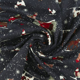 Wide Width Printed Flannel - JULIANA - 031 - Navy