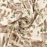 Wide Width Printed Flannel - JULIANA - 032 - Offwhite