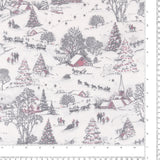 Wide Width Printed Flannel - JULIANA - 033  -White