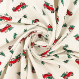 Wide Width Printed Flannel - JULIANA - 034 - White