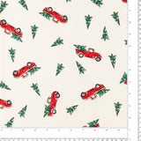Wide Width Printed Flannel - JULIANA - 034 - White