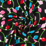 Grande largeur Flanellette imprimée -JULIANA - 036 - Noir