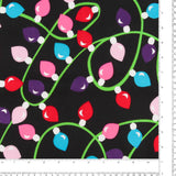 Grande largeur Flanellette imprimée -JULIANA - 036 - Noir