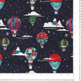 Wide Width Printed Flannel - JULIANA - 037 - Navy