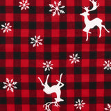 Wide Width Printed Flannel - JULIANA - 042 - Red