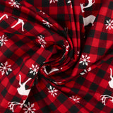 Wide Width Printed Flannel - JULIANA - 042 - Red