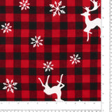 Wide Width Printed Flannel - JULIANA - 042 - Red