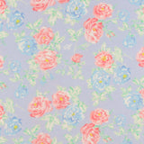Wide Width Printed Flannel - JULIANA - 046 - Light Blue