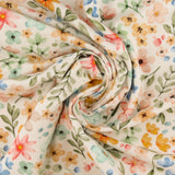Wide Width Printed Flannel - JULIANA - 047 - White