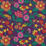 Printed Flannelette - CHARLIE - 118 - Purple