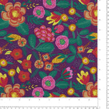 Printed Flannelette - CHARLIE - 118 - Purple