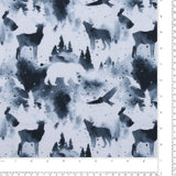 Printed Flannelette - CHARLIE - 126 - Stone Blue