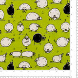 Flanellette Imprimée - <CHARLIE>  - 137 - Lime