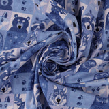 Flanellette Imprimée - <CHARLIE>  - 154 - Bleu