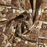 Printed Flannelette - CHARLIE - 156 - Natural