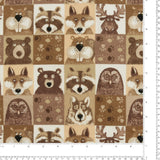 Printed Flannelette - CHARLIE - 156 - Natural