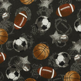 Flanellette Imprimée - <CHARLIE>  - 158 - Charbon