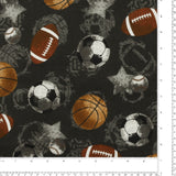 Flanellette Imprimée - <CHARLIE>  - 158 - Charbon