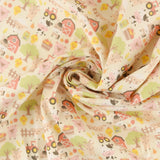 Printed Flannelette - CHARLIE - 160 - Cream