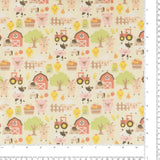 Printed Flannelette - CHARLIE - 160 - Cream