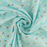 Flanellette Imprimée - CHARLIE  - 165 - Aqua