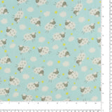 Flanellette Imprimée - CHARLIE  - 165 - Aqua