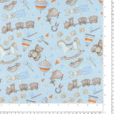 Printed Flannelette - CHARLIE - 166 - Blue